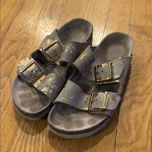 Birkenstock Metallic Buckle Sandals